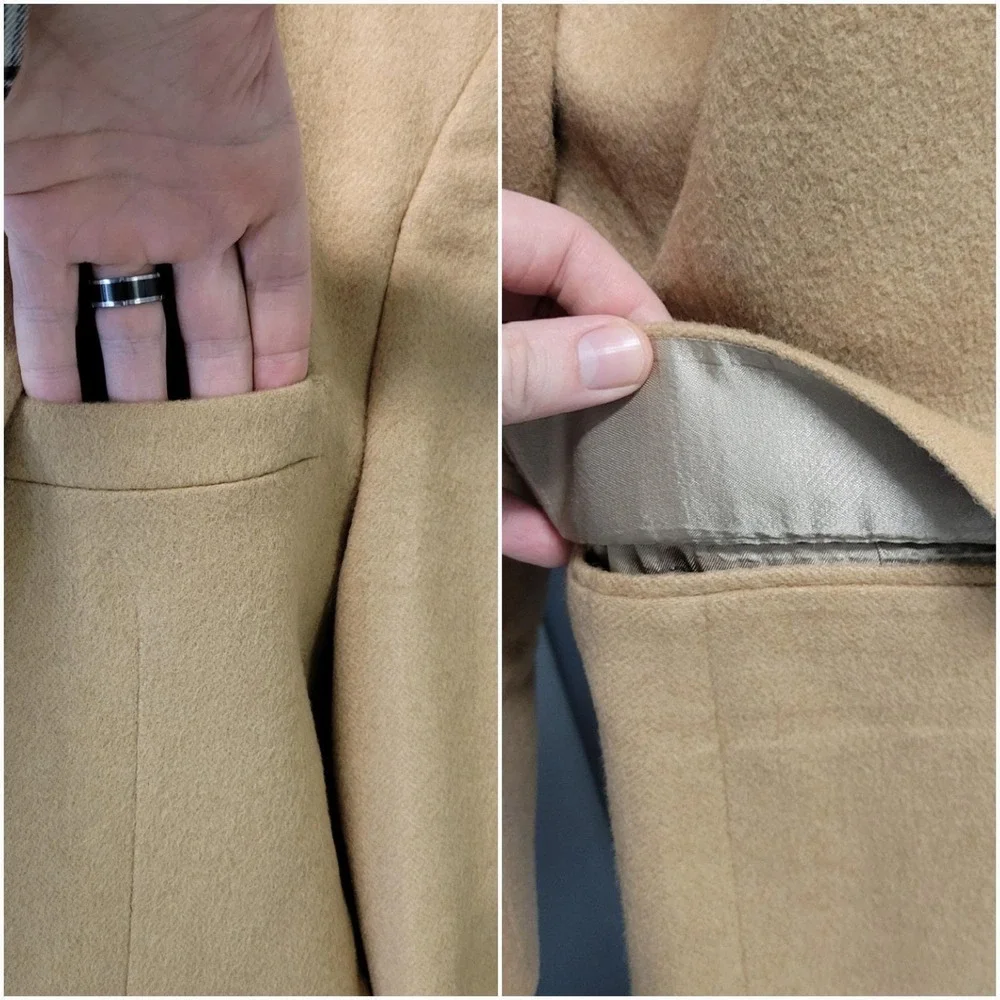 Vintage 70s Hunt Valley Sport Coat Tan 100% Camel Hair Two Button Blazer 44L USA
